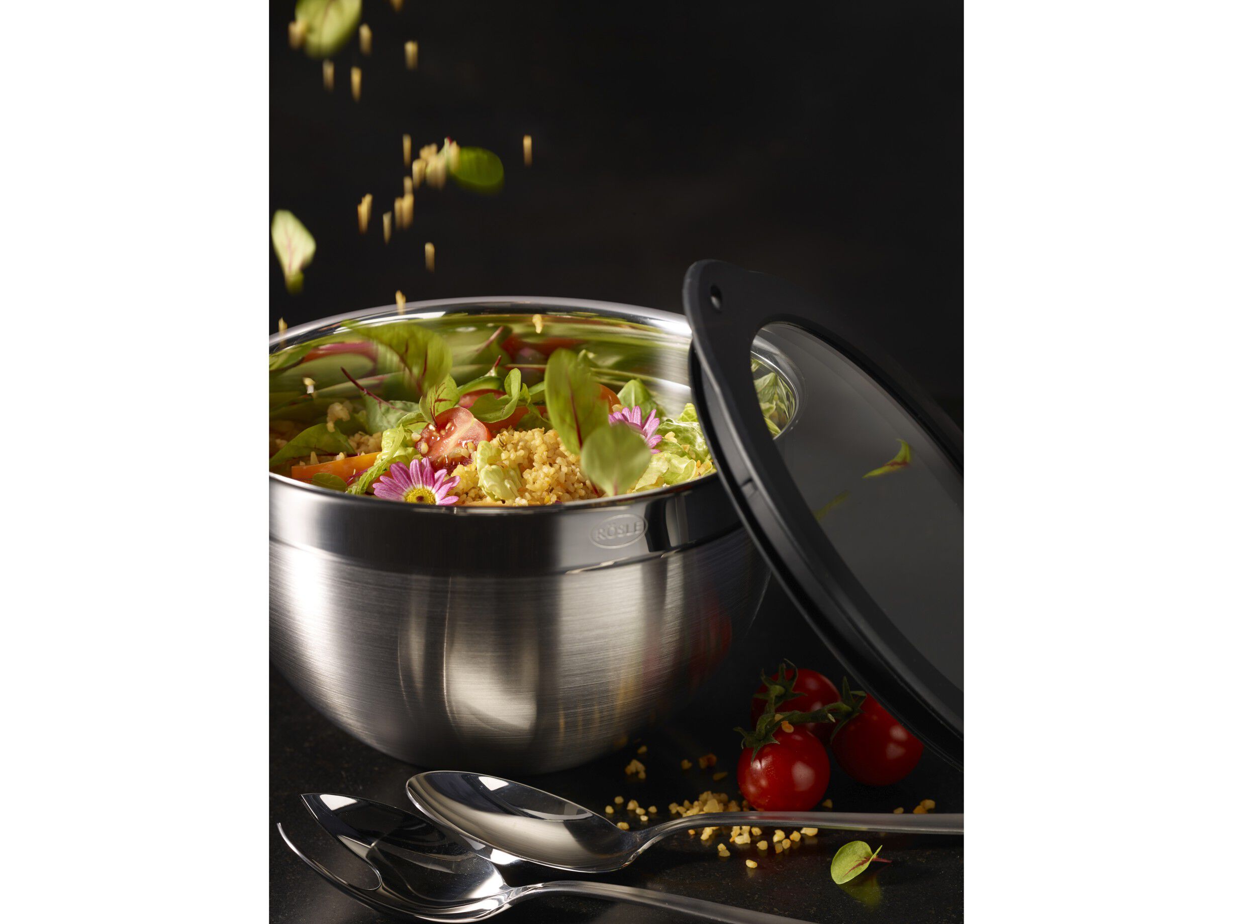 Glasslokk 20 cm Klar/Svart