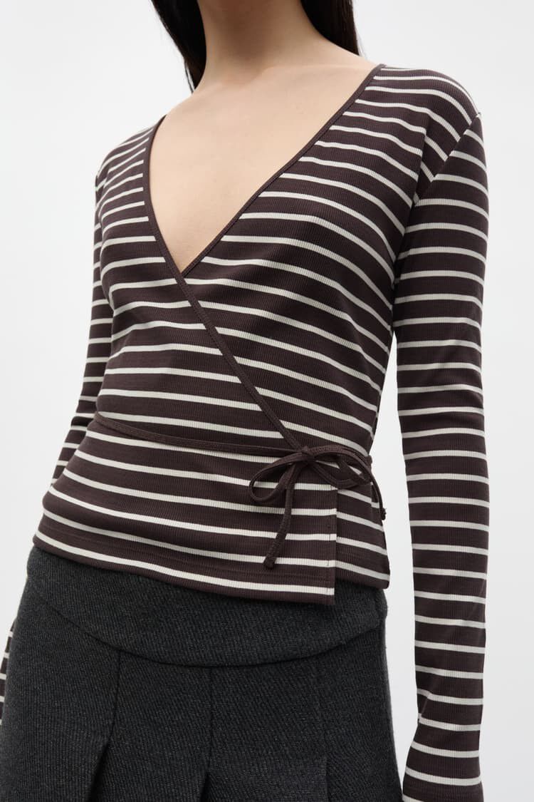 ENALLY LS V-N TEE ST 7262