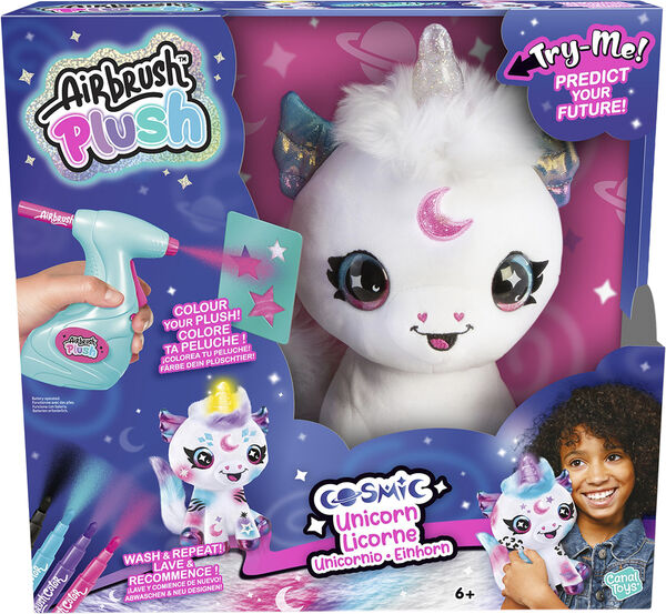Airbrush Plush Cosmic Unicorn