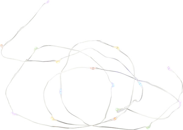 Knirke multi lyskæde 20L, Multi/Sølv