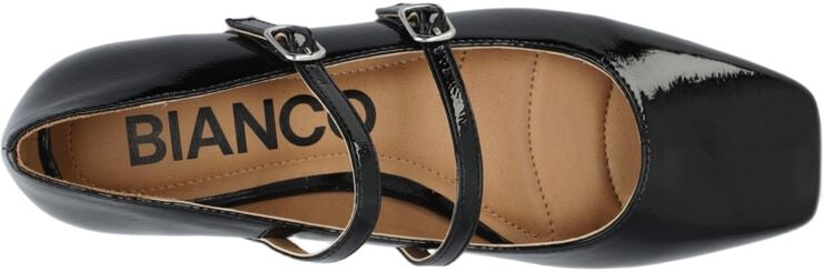 BIAROSE Karré Double Mary Jane Flat Faux Leather