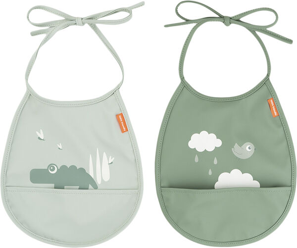 Mini hagesmæk m/lomme 2 stk. Croco Grøn