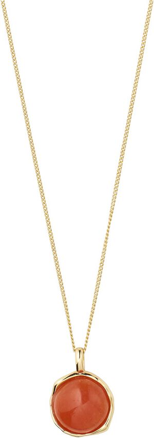 SENSE halskæde guldbelagt/agat