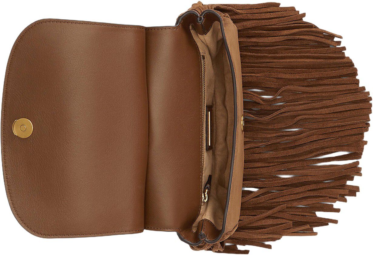 Fringe-Trim Medium Marcy Crossbody Bag