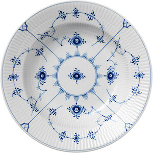 Musselmalet Riflet 23 cm. dyb tallerken