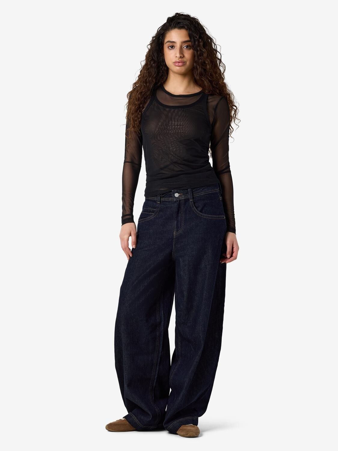 Nmjudith L/S Doublelayer Mesh Top Tnt/14