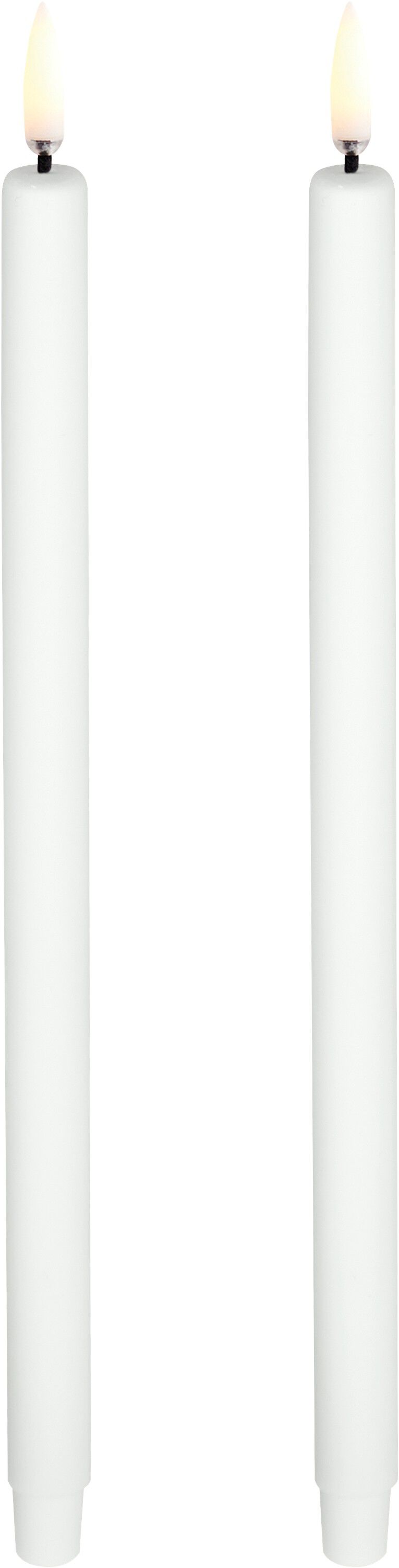 UYUNI LIGHTING - Taper LED Candle - Nordic White - 1,3 x 25 CM