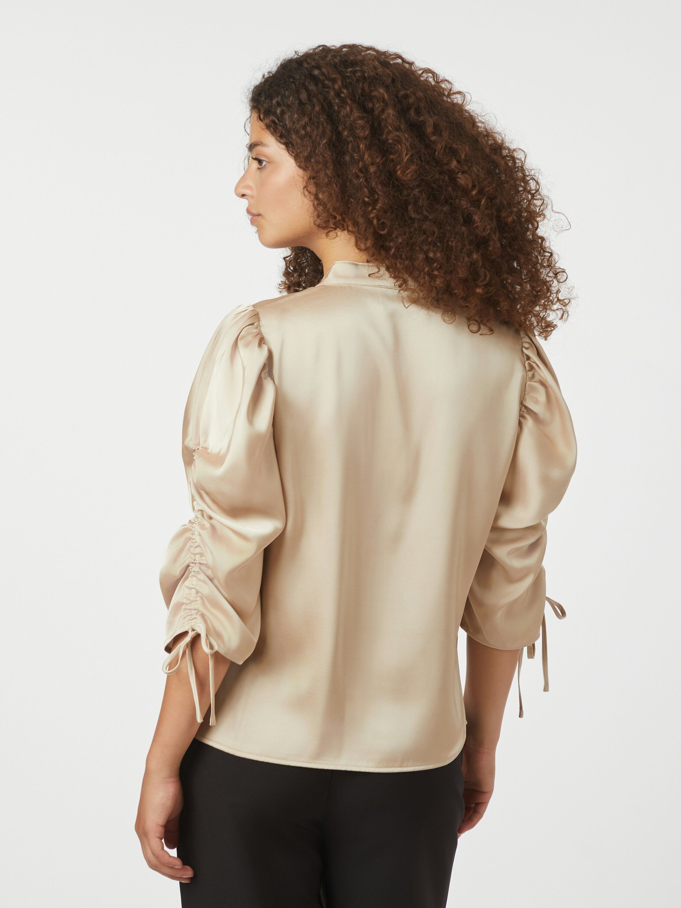 Alvira Drapy Satin Blouse