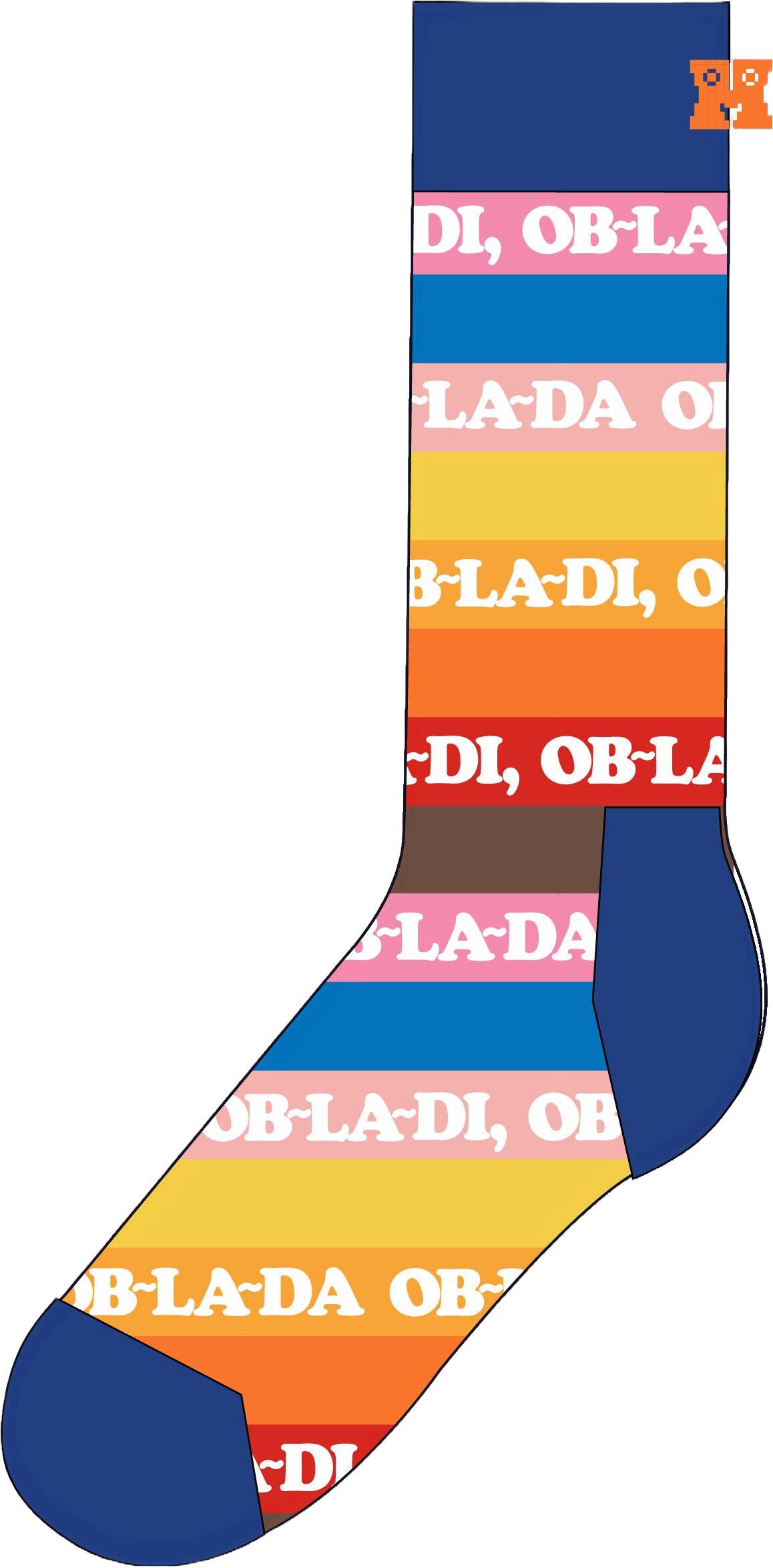 The Beatles Ob-La-Stripe Sock