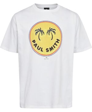 MENS REG FIT SS T SHIRT PALM TREES