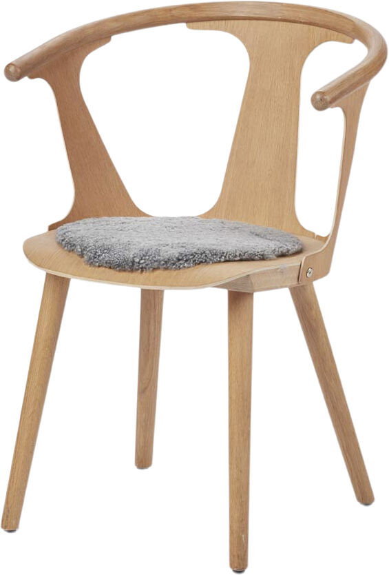 Seat Cover, Short-Wool Curly New Zealand Sheepskin, Round &Oslash;34 cm Light