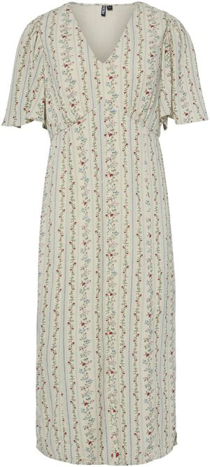 PCTAITLYN SS V-NECK MIDI DRESS WVN