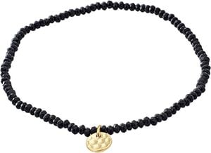 Armbånd : Indie : Guldbelagt : Sort