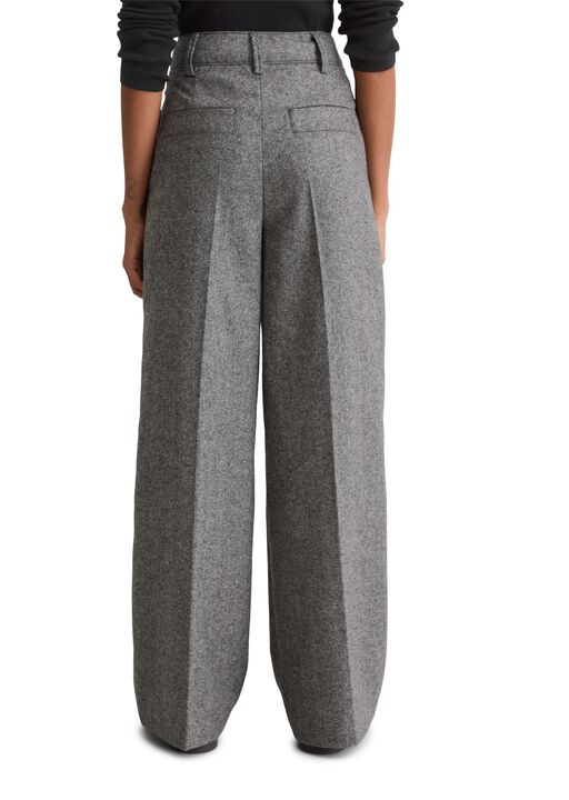 Pants, wide leg, tailored, zip fly