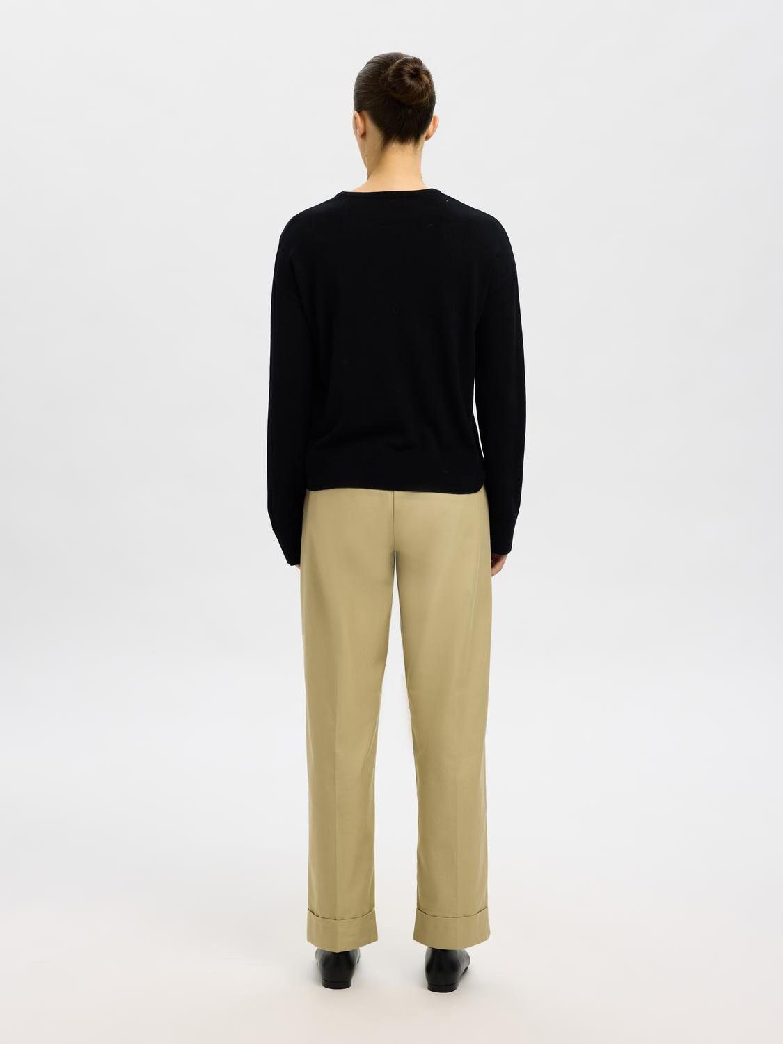 SLFTHEA LS KNIT MERINO O-NECK NOOS