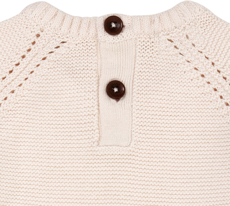 KNITTED PULLOVER W. FRILL