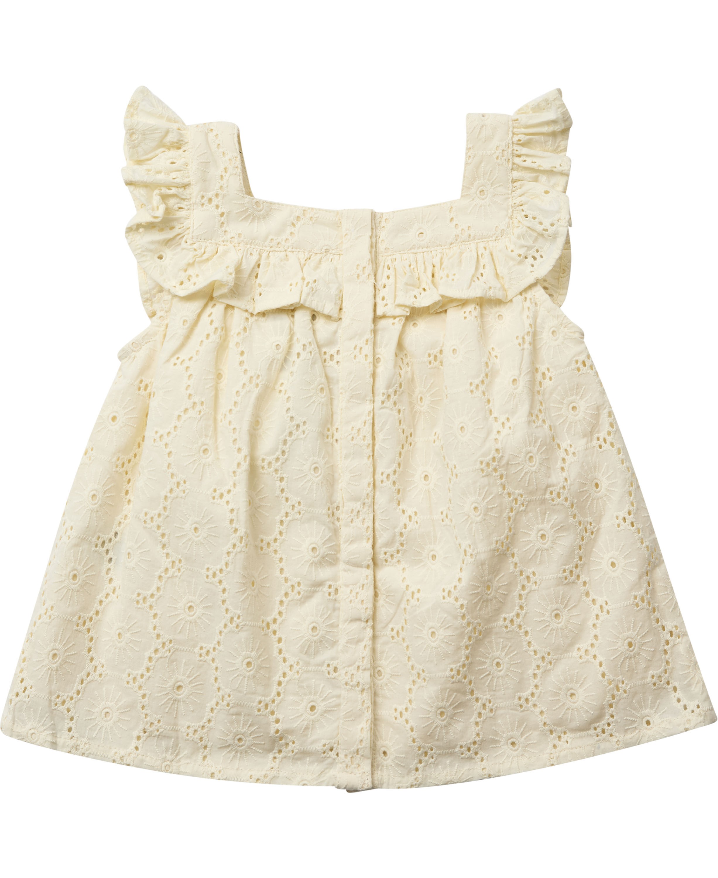 Floral broderie top GOTS