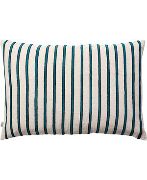 STRIPE/PETROL, PYNTEPUDE 40x60 CM