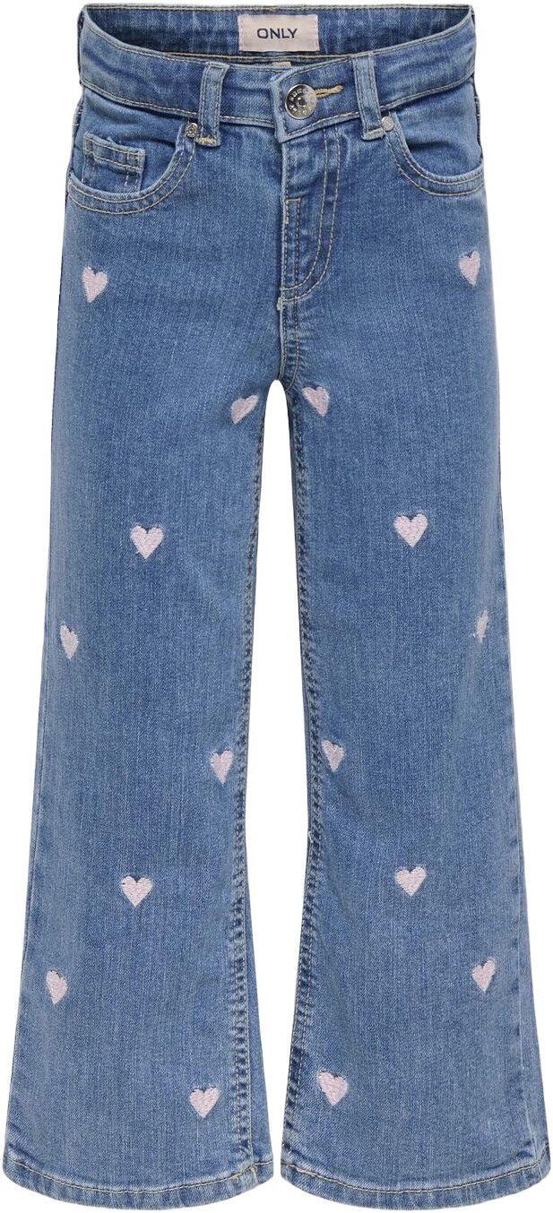 Kmgjuicy Wide Leg Heart Emb Jeans Noos