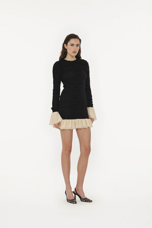 MINI RUCHED LS DRESS