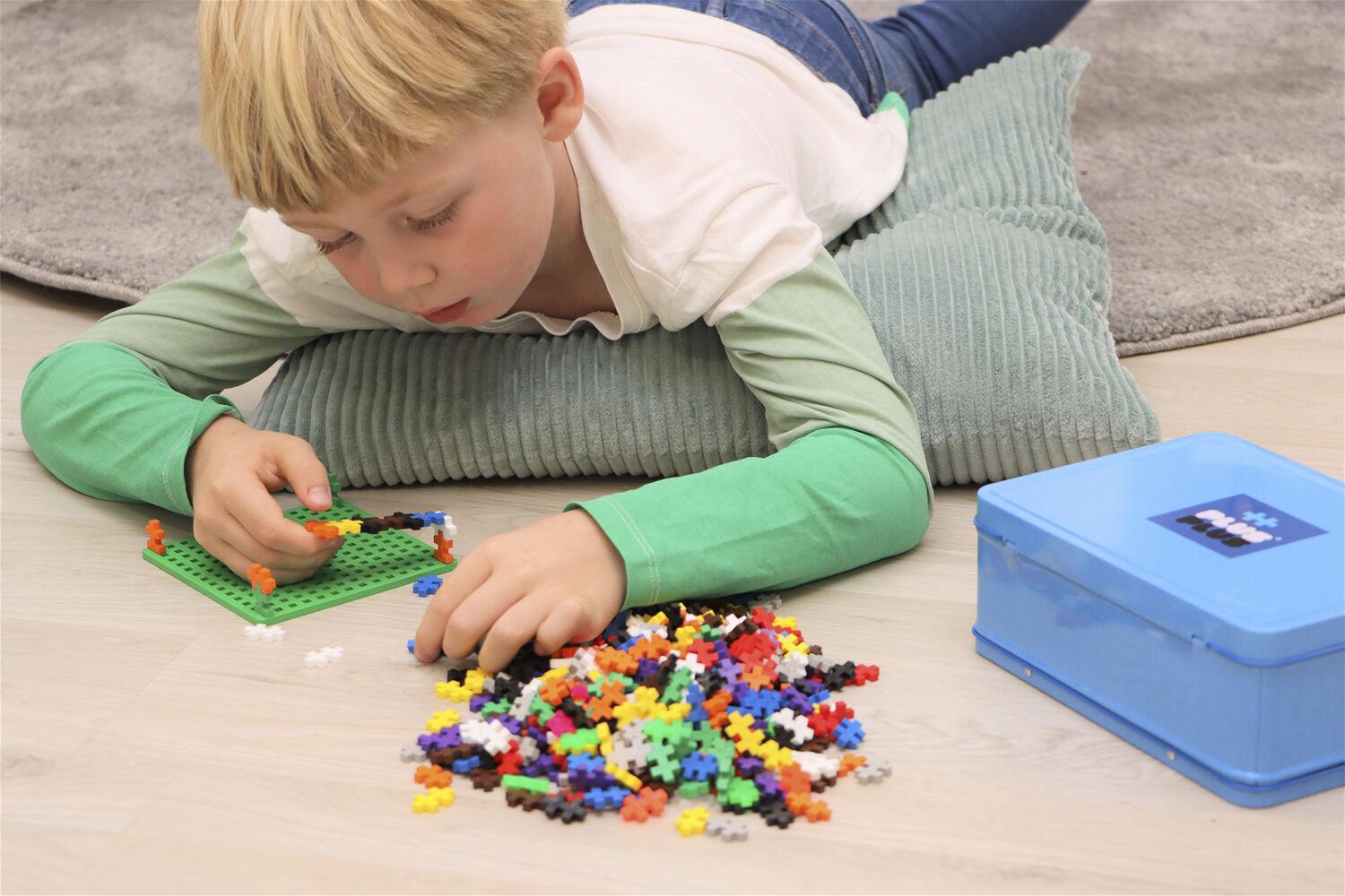 Plus Plus kuffert metal bl&aring;