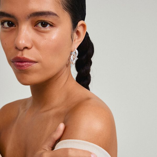 AGNI earrings silver-plated