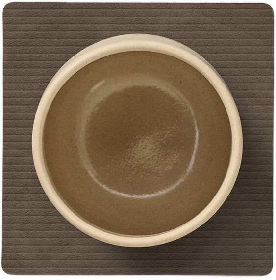 Glass Mat Square Corduroy Caviar