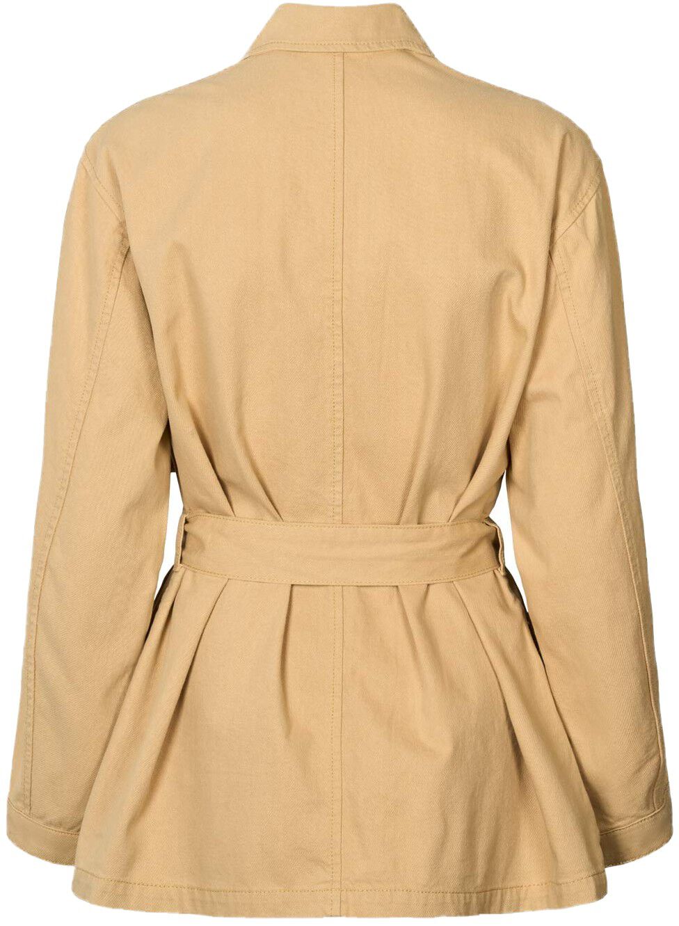 Texture canvas belted jacket - Sien