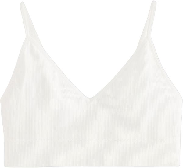 Myk ribbet bh uten sømmer med v-ringning