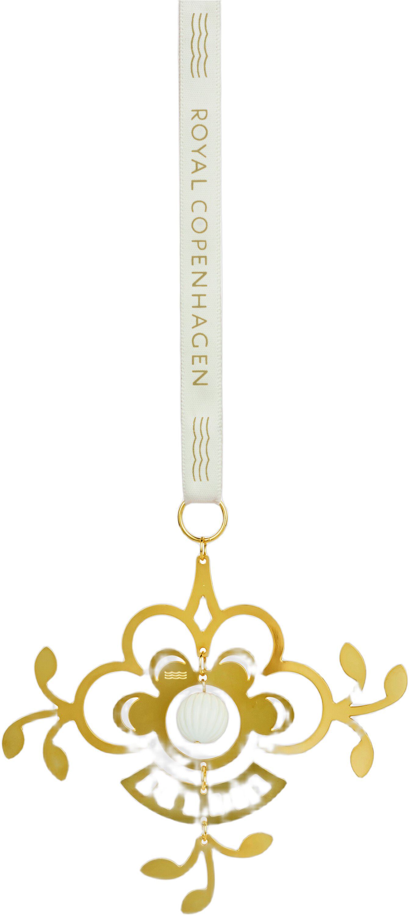 Forgyldt juleornament, blomst