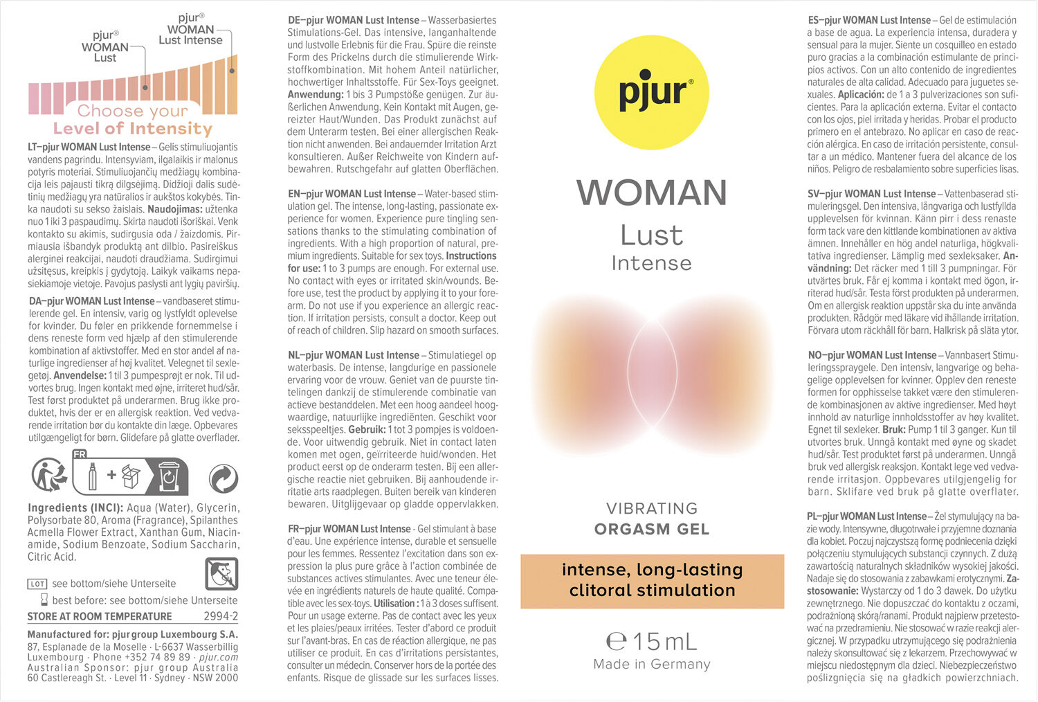 pjur WOMAN Lust Intense