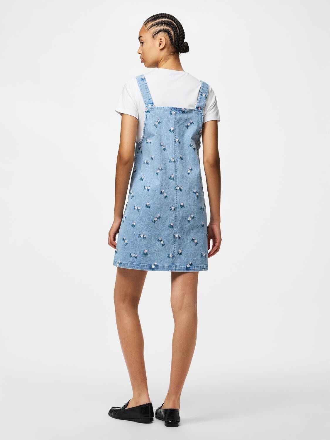 Pcflora Sl Denim Emb Spencer Dress