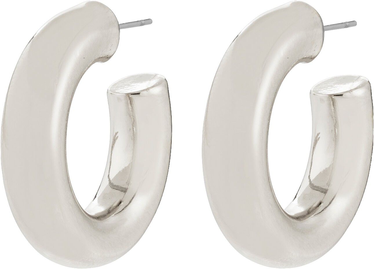 PHASE large hoops silver-plated
