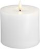 Moods & More - LED Pillar Candles, Silk, Melted, Classic white, 99x100