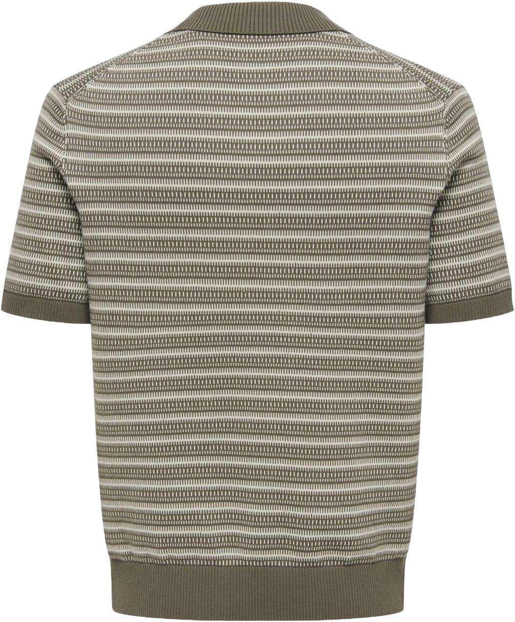 Onstilo Life Reg Ss Split Neck Knit Noos