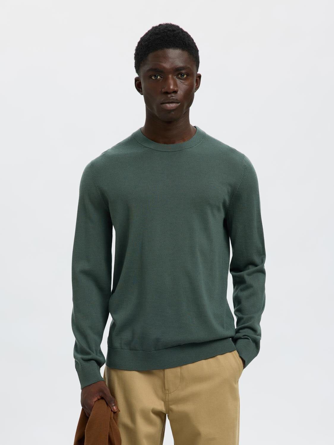 SLHTRAY LS KNIT MERINO CREW NECK NO