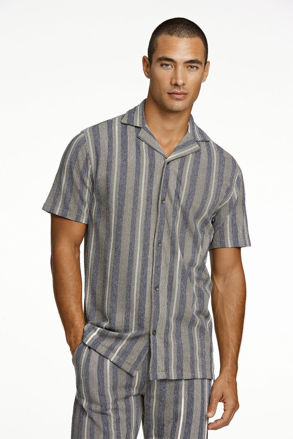 Knitted resort collar S/S