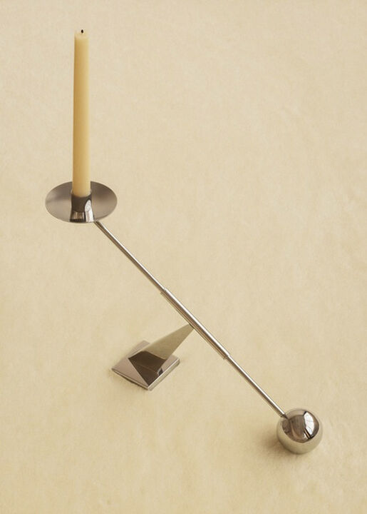 Interconnect Candle Holder, W42,5, Stainless Steel