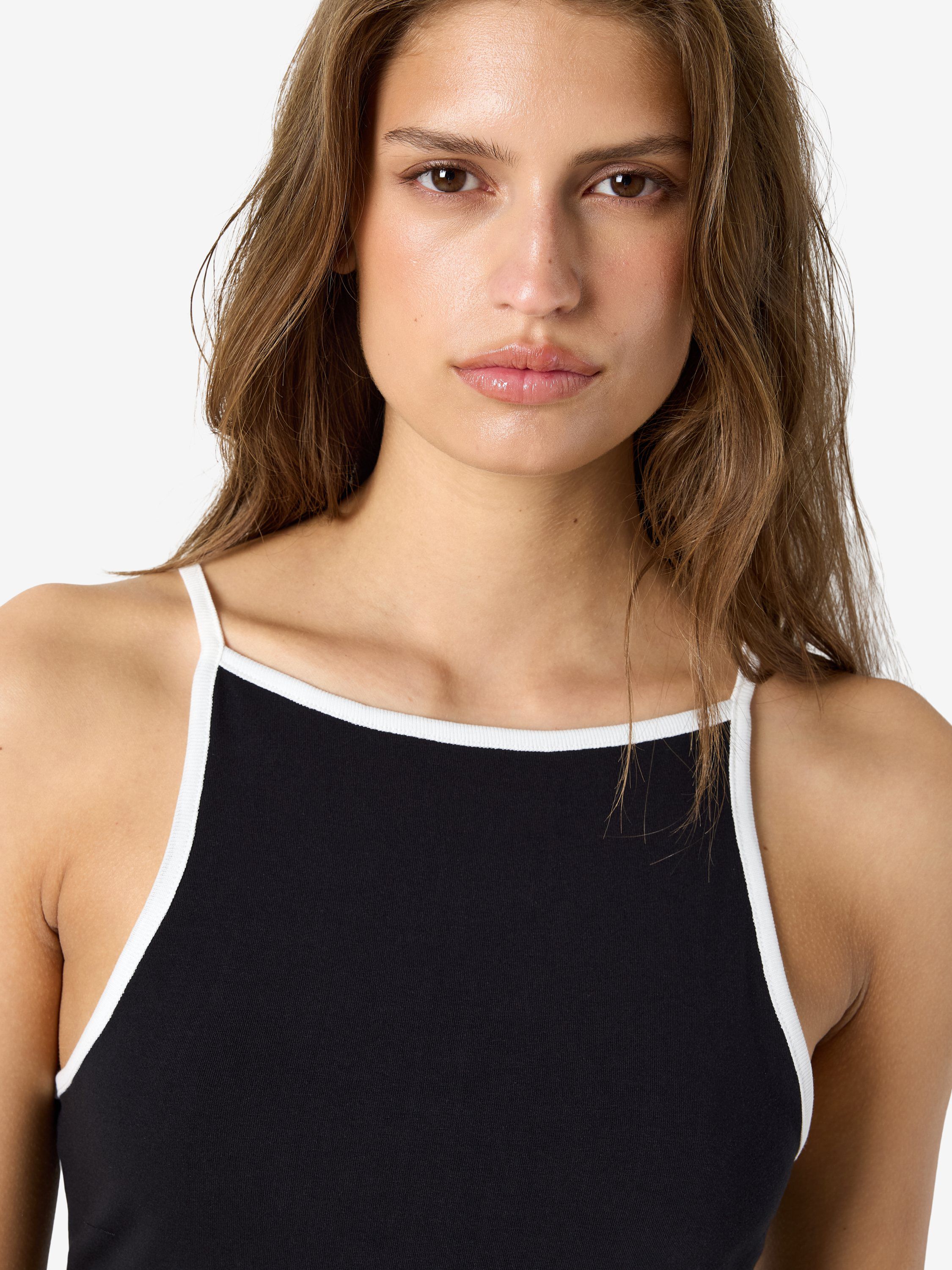 Nmella Singlet Contrast Tank Top Tnt/18