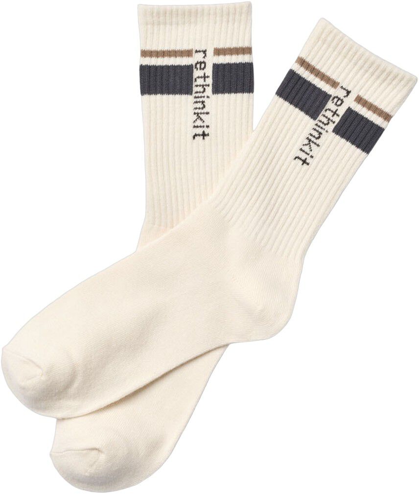 2-pak Rethinkit Stribet Crew Sokker