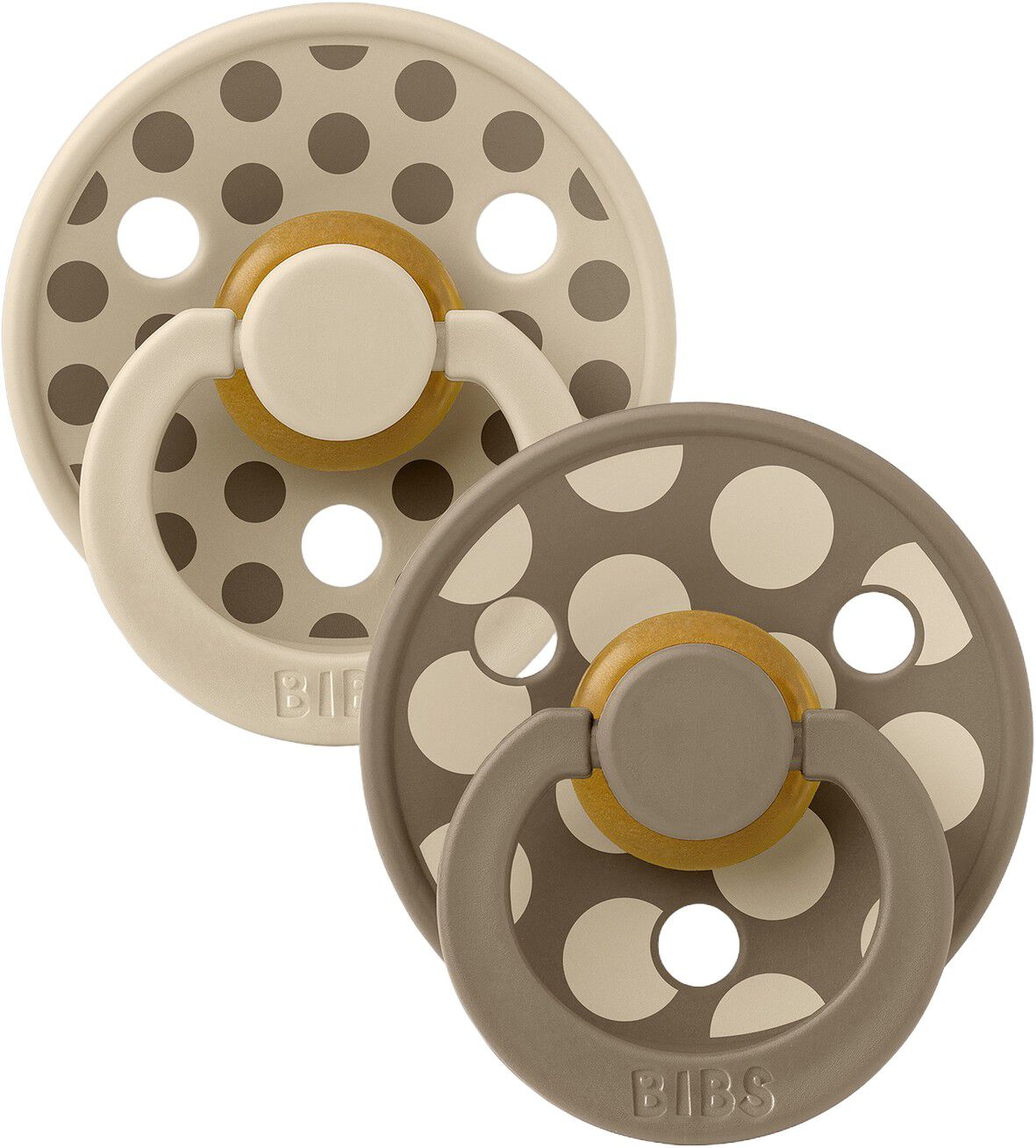 BIBS Pacifier Studio Colour 2 PACK Polka Mix Latex Size 3 Va