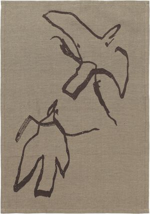 Vuelo Tea Towel - Elm Green/Coffee