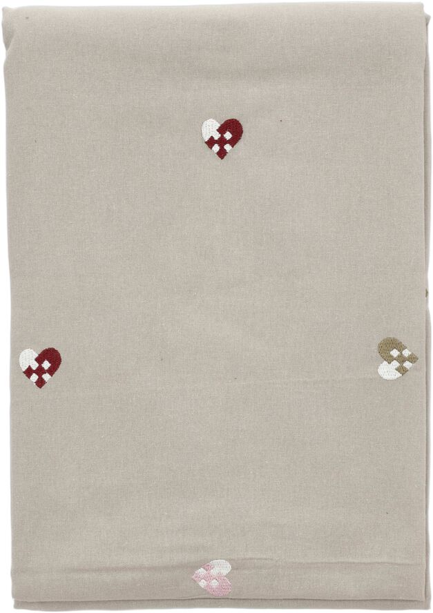 Juleduk 140x270 Christmas Hearts Embroidery Rose