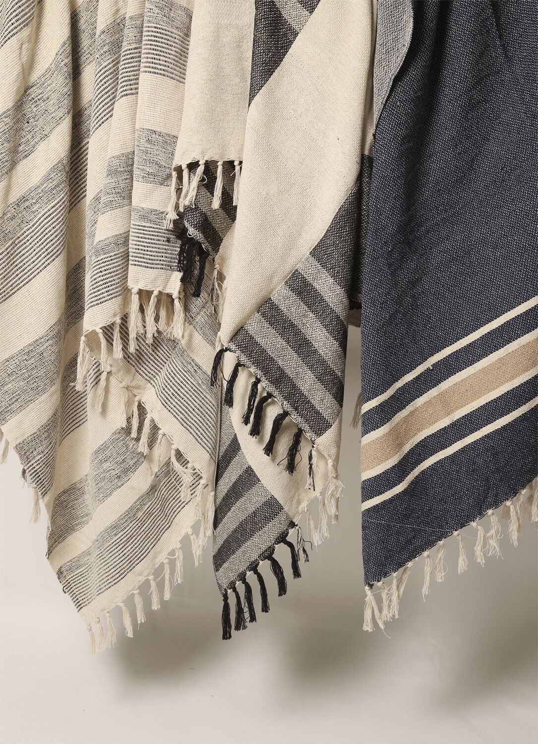 Plaid, Bandeau-Natur/Sort, 130x180 cm