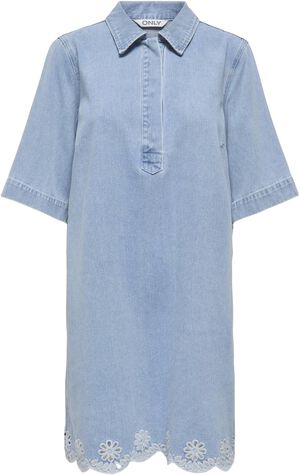 ONLBELLE SS HALF PLACKET DNM DRESS