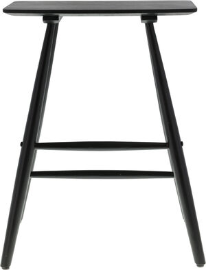 Høy krakk Bast 46,5x28x64 cm Svart Massiv eik