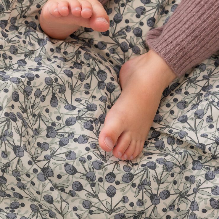 Sengetøj, baby, blue olive