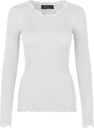 Silk t-shirt w/ lace