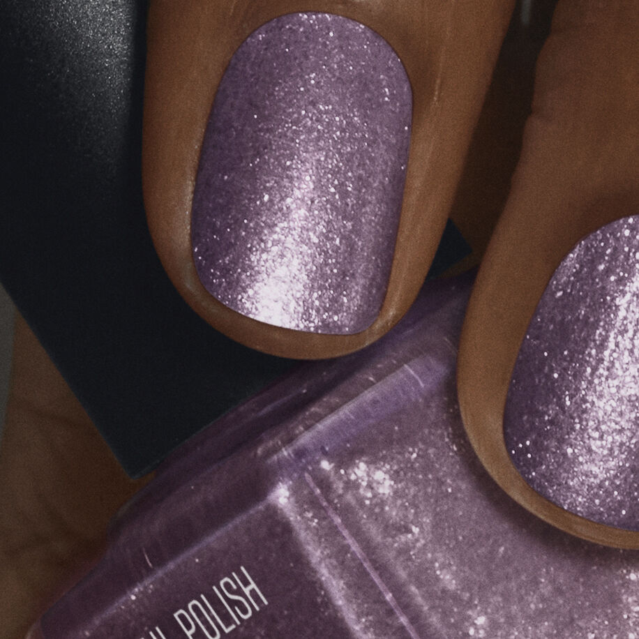 Nail Polish Purple Glitter