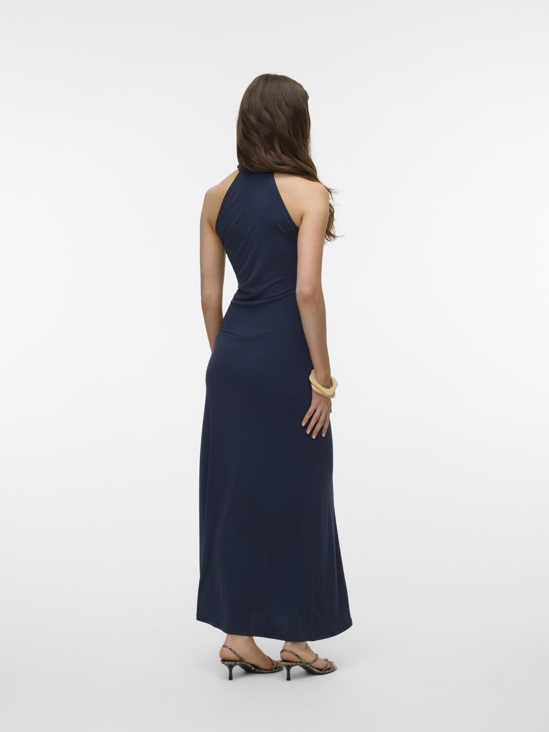 Awcaylee Sl Halterneck Ankle Dress